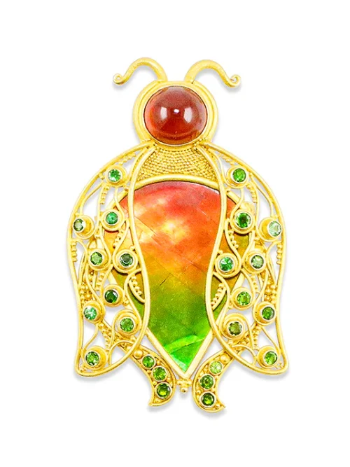 P-12500_21_400 Carolyn Tyler "Beetle" Pendant/Pin