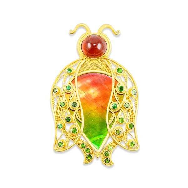 P-12500_21_400 Carolyn Tyler "Beetle" Pendant/Pin
