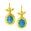 Carolyn Tyler "Etched Flame" Drops for Hook Earrings