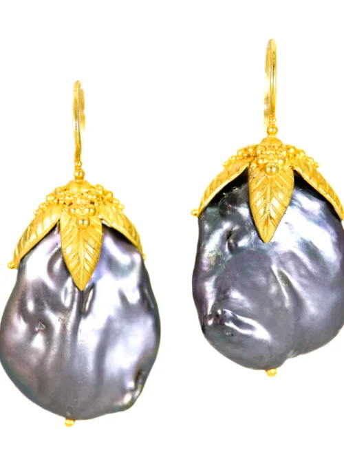 Carolyn Tyler  "Four Leaf" Hook Earrings