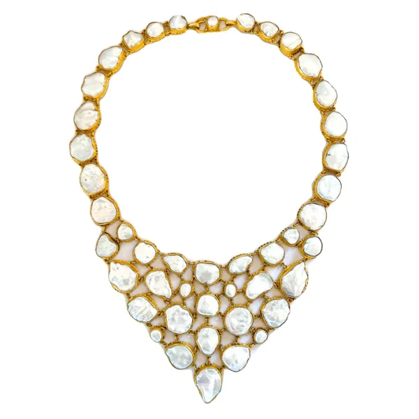 D07B7F38-EEE1-4EBF-817F-FD2E34C12AF2 Carolyn Tyler "Luna Fishnet" Bib Necklace