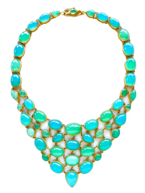D13F3118-C4B1-4E6B-8171-702FE64D2009 Carolyn Tyler "Caribe Fishnet" Bib Necklace