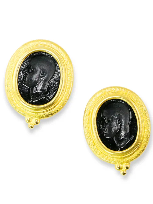 Carolyn Tyler "Trio" Button Earrings