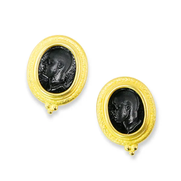 E-12250_7_950 Carolyn Tyler "Trio" Button Earrings