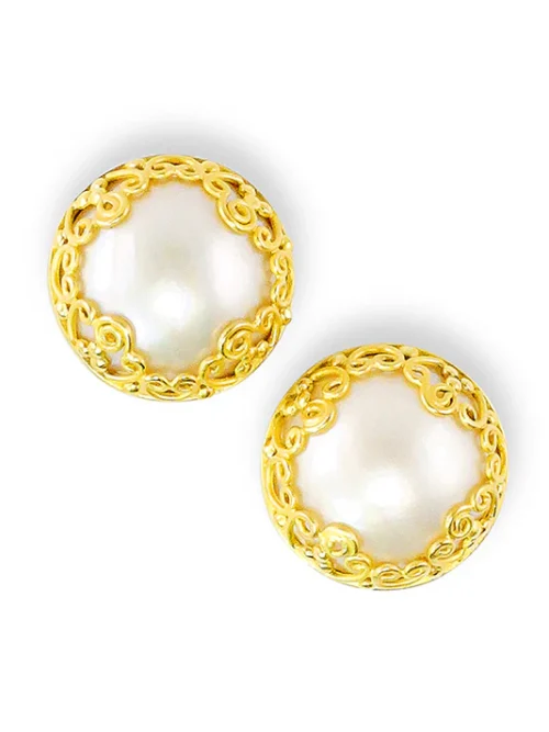 Carolyn Tyler "Westminster" Button Earrings