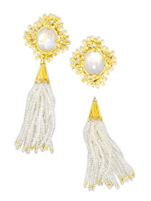 Carolyn Tyler "Cone Flower" Tassel Earring Drops