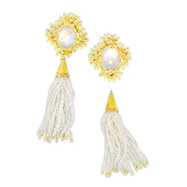 Carolyn Tyler "Cone Flower" Tassel Earring Drops