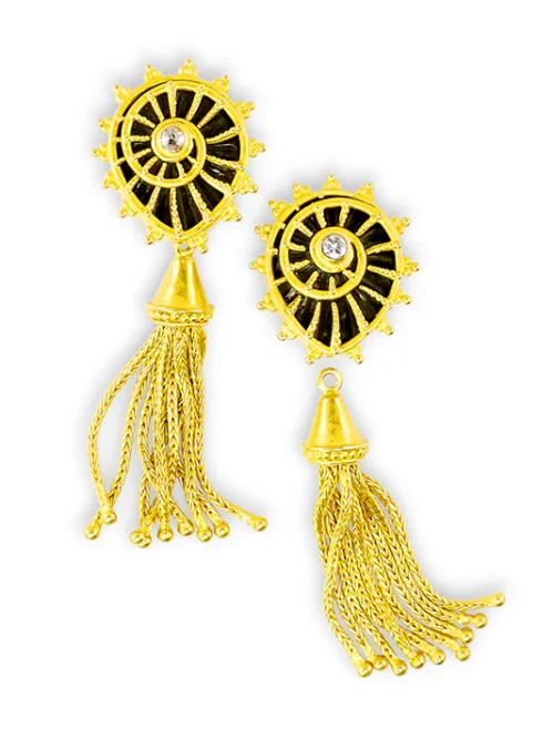Carolyn Tyler "Ammonita" Button Earrings