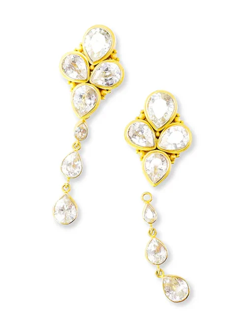 Carolyn Tyler "White Dove" Dangle Earrings