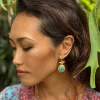 Carolyn Tyler "Etched Flame" Drops for Hook Earrings