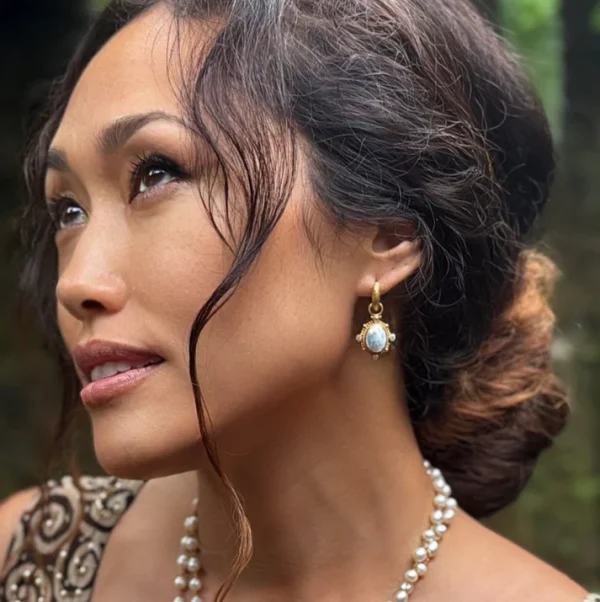 Carolyn Tyler "Polos" Huggie Hoops