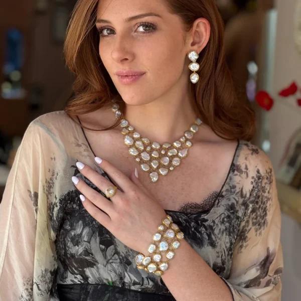 IMG_5758 Carolyn Tyler "Luna Fishnet" Bib Necklace