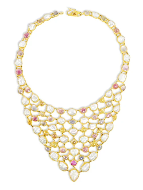 Carolyn Tyler "Liberty Fishnet" Bib Necklace