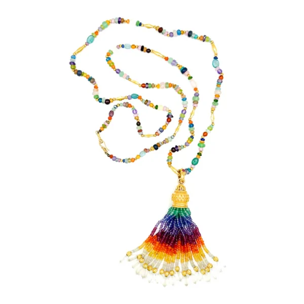 Carolyn Tyler "Tradisi Rainbow" Tassel Pendant