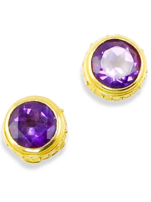 Carolyn Tyler "Pill Box Spiral" Stud Earrings