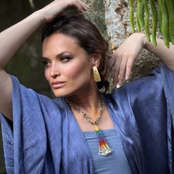 Carolyn Tyler "Tradisi Rainbow" Tassel Pendant