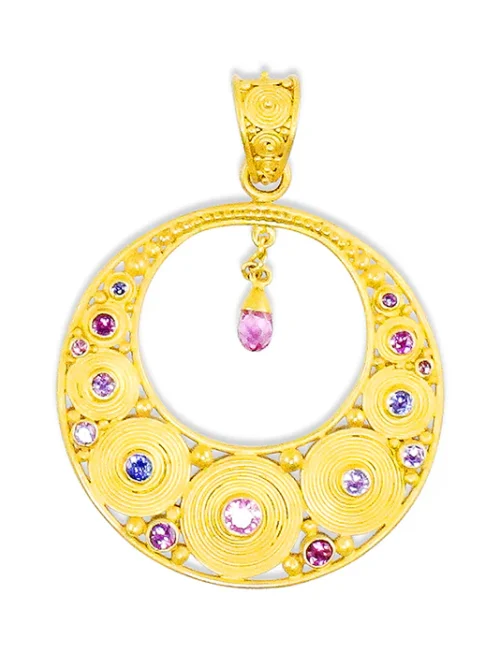 P-12881_4_700 Carolyn Tyler "Spiral Chakra" Pendant