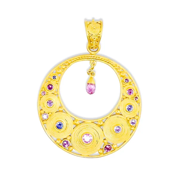 P-12881_4_700 Carolyn Tyler "Spiral Chakra" Pendant