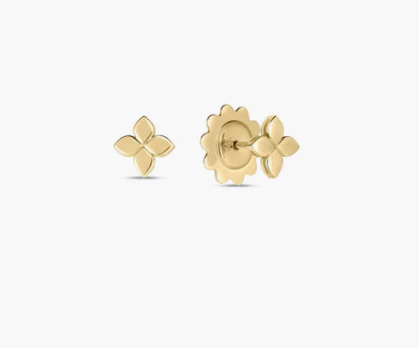 Roberto Coin LOVE IN VERONA SMALL FLOWER STUD EARRINGS